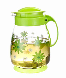 供应批发1.5L耐热玻璃茶具 精致手工，冷热皆宜的花茶壶